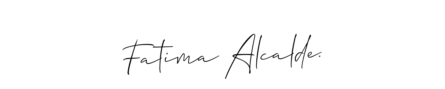 Design your own signature with our free online signature maker. With this signature software, you can create a handwritten (Allison_Script) signature for name Fatima Alcalde.. Fatima Alcalde. signature style 2 images and pictures png