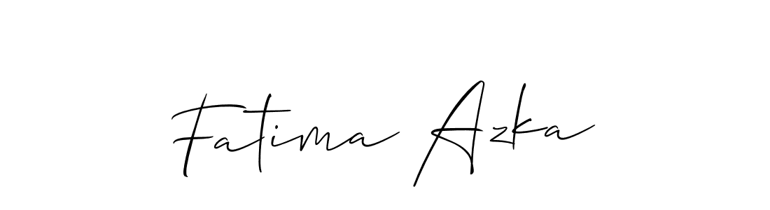 Design your own signature with our free online signature maker. With this signature software, you can create a handwritten (Allison_Script) signature for name Fatima Azka. Fatima Azka signature style 2 images and pictures png