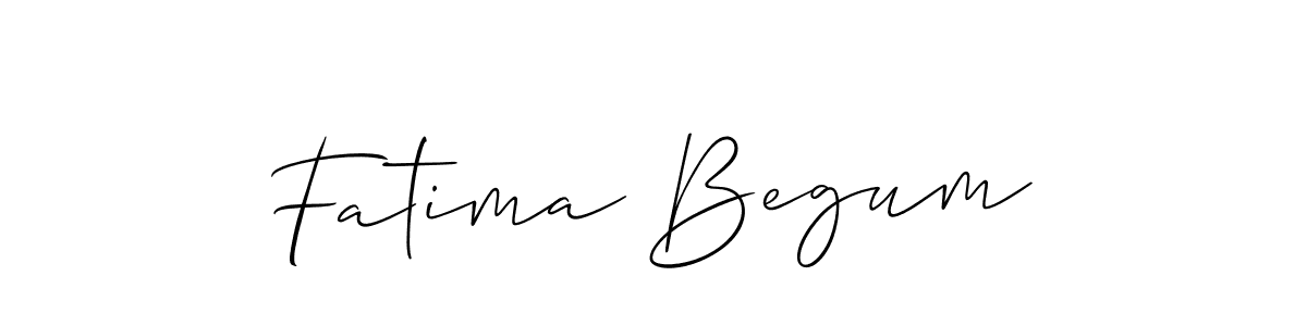 The best way (Allison_Script) to make a short signature is to pick only two or three words in your name. The name Fatima Begum include a total of six letters. For converting this name. Fatima Begum signature style 2 images and pictures png