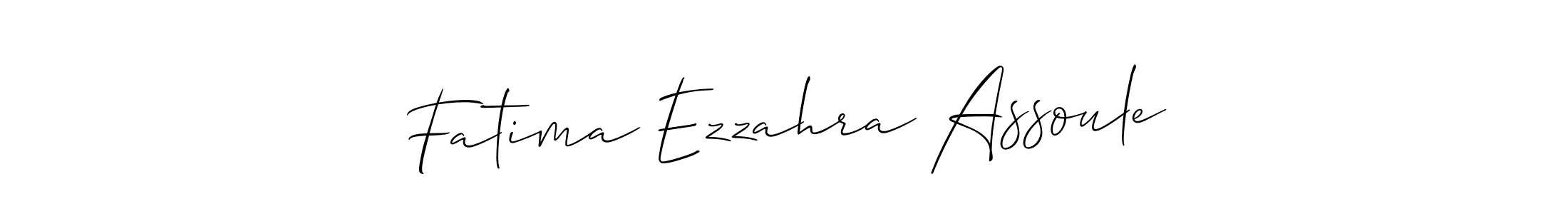 It looks lik you need a new signature style for name Fatima Ezzahra Assoule. Design unique handwritten (Allison_Script) signature with our free signature maker in just a few clicks. Fatima Ezzahra Assoule signature style 2 images and pictures png