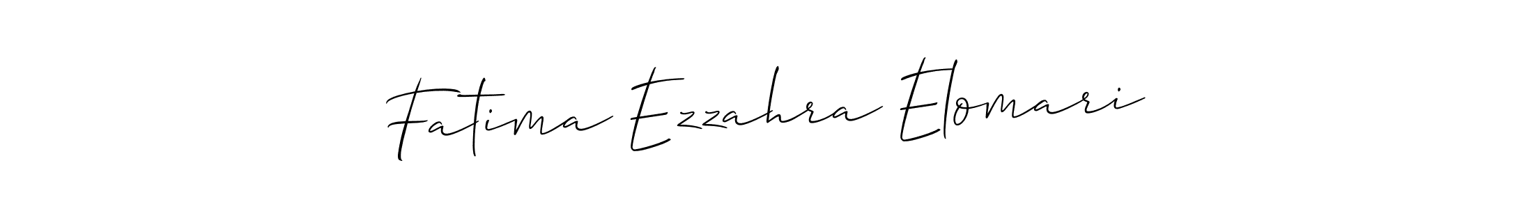 if you are searching for the best signature style for your name Fatima Ezzahra Elomari. so please give up your signature search. here we have designed multiple signature styles  using Allison_Script. Fatima Ezzahra Elomari signature style 2 images and pictures png