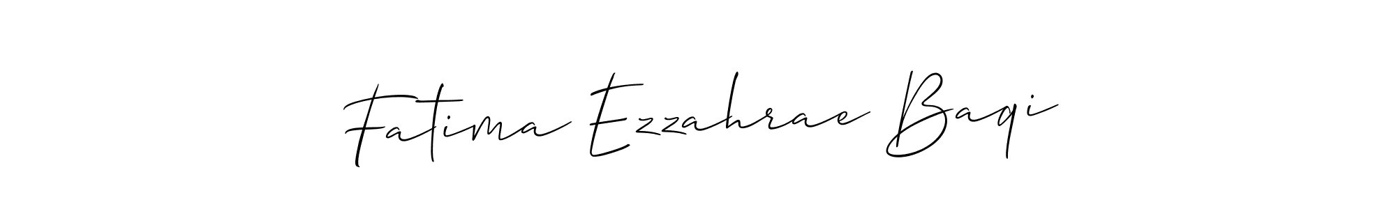 Make a beautiful signature design for name Fatima Ezzahrae Baqi. Use this online signature maker to create a handwritten signature for free. Fatima Ezzahrae Baqi signature style 2 images and pictures png