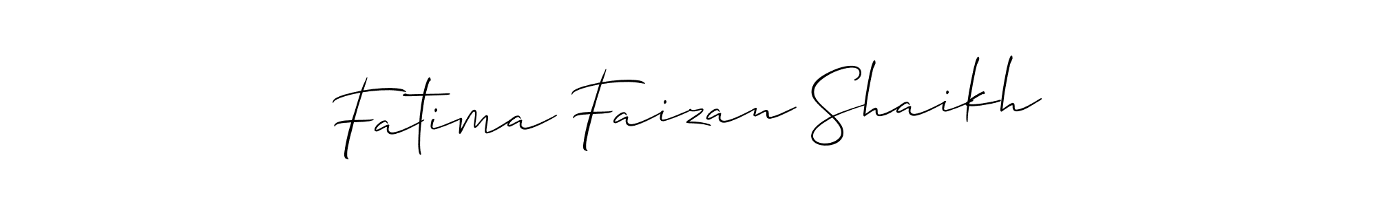 Similarly Allison_Script is the best handwritten signature design. Signature creator online .You can use it as an online autograph creator for name Fatima Faizan Shaikh. Fatima Faizan Shaikh signature style 2 images and pictures png