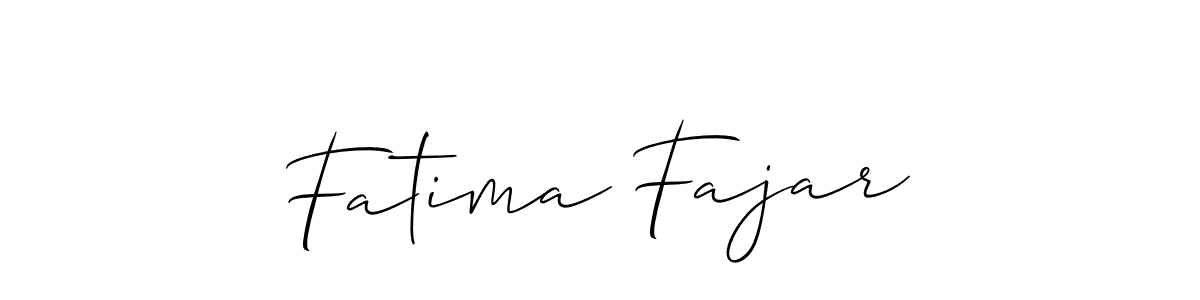 How to make Fatima Fajar name signature. Use Allison_Script style for creating short signs online. This is the latest handwritten sign. Fatima Fajar signature style 2 images and pictures png