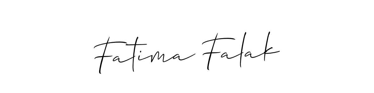 Use a signature maker to create a handwritten signature online. With this signature software, you can design (Allison_Script) your own signature for name Fatima Falak. Fatima Falak signature style 2 images and pictures png