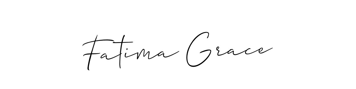 How to make Fatima Grace signature? Allison_Script is a professional autograph style. Create handwritten signature for Fatima Grace name. Fatima Grace signature style 2 images and pictures png
