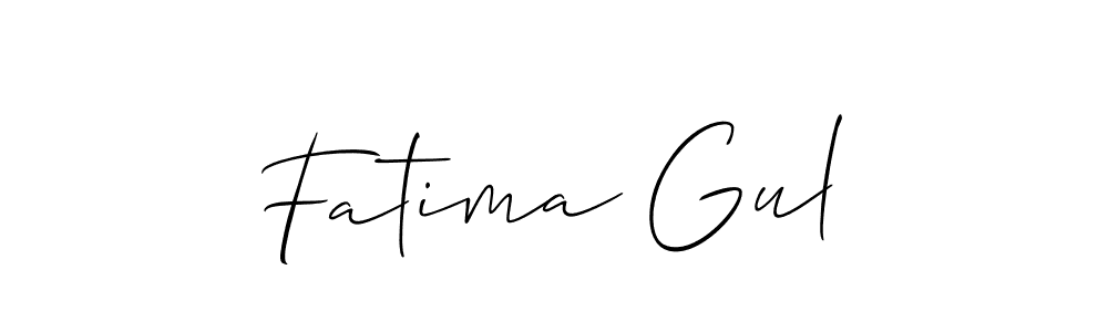 Make a beautiful signature design for name Fatima Gul. With this signature (Allison_Script) style, you can create a handwritten signature for free. Fatima Gul signature style 2 images and pictures png