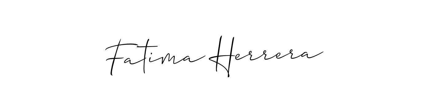 Design your own signature with our free online signature maker. With this signature software, you can create a handwritten (Allison_Script) signature for name Fatima Herrera. Fatima Herrera signature style 2 images and pictures png