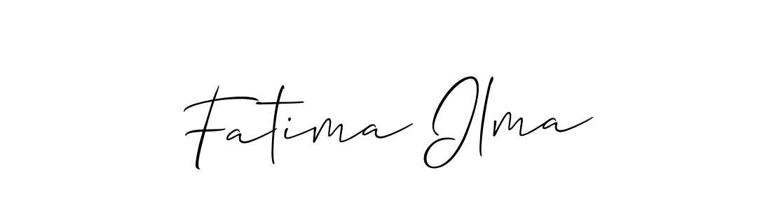if you are searching for the best signature style for your name Fatima Ilma. so please give up your signature search. here we have designed multiple signature styles  using Allison_Script. Fatima Ilma signature style 2 images and pictures png