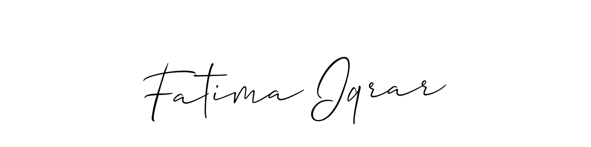 Fatima Iqrar stylish signature style. Best Handwritten Sign (Allison_Script) for my name. Handwritten Signature Collection Ideas for my name Fatima Iqrar. Fatima Iqrar signature style 2 images and pictures png