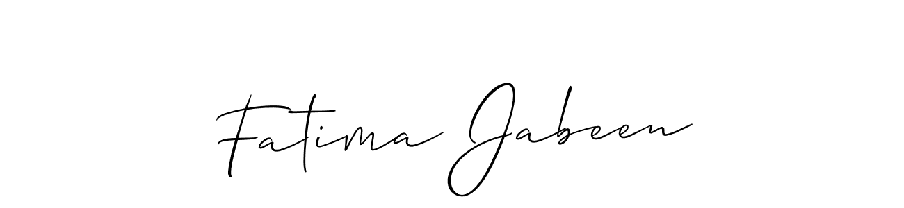 Use a signature maker to create a handwritten signature online. With this signature software, you can design (Allison_Script) your own signature for name Fatima Jabeen. Fatima Jabeen signature style 2 images and pictures png