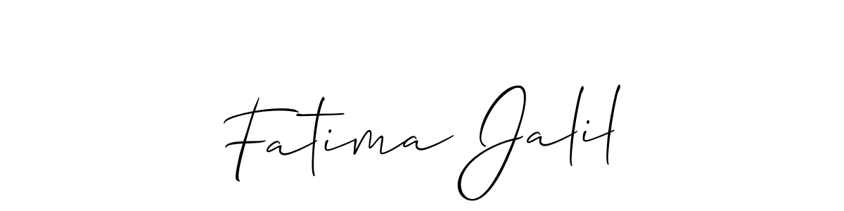 Also we have Fatima Jalil name is the best signature style. Create professional handwritten signature collection using Allison_Script autograph style. Fatima Jalil signature style 2 images and pictures png
