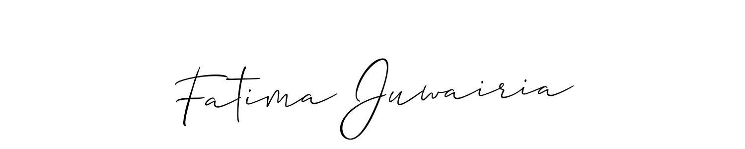 The best way (Allison_Script) to make a short signature is to pick only two or three words in your name. The name Fatima Juwairia include a total of six letters. For converting this name. Fatima Juwairia signature style 2 images and pictures png