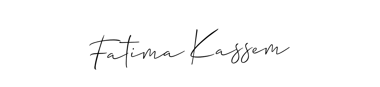 It looks lik you need a new signature style for name Fatima Kassem. Design unique handwritten (Allison_Script) signature with our free signature maker in just a few clicks. Fatima Kassem signature style 2 images and pictures png