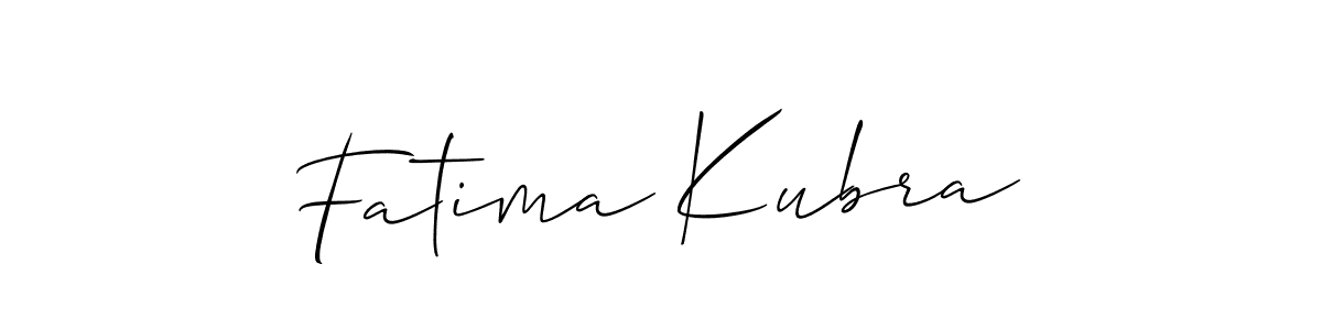 Use a signature maker to create a handwritten signature online. With this signature software, you can design (Allison_Script) your own signature for name Fatima Kubra. Fatima Kubra signature style 2 images and pictures png