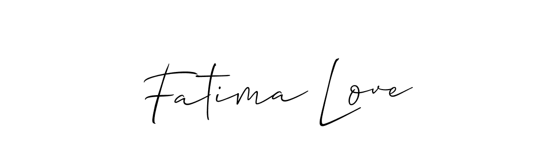 You should practise on your own different ways (Allison_Script) to write your name (Fatima Love) in signature. don't let someone else do it for you. Fatima Love signature style 2 images and pictures png