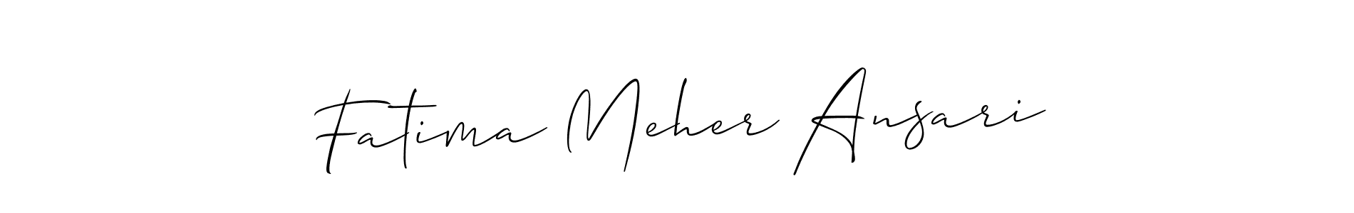 How to make Fatima Meher Ansari signature? Allison_Script is a professional autograph style. Create handwritten signature for Fatima Meher Ansari name. Fatima Meher Ansari signature style 2 images and pictures png
