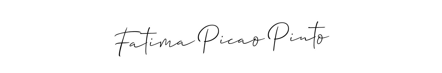 Allison_Script is a professional signature style that is perfect for those who want to add a touch of class to their signature. It is also a great choice for those who want to make their signature more unique. Get Fatima Picao Pinto name to fancy signature for free. Fatima Picao Pinto signature style 2 images and pictures png