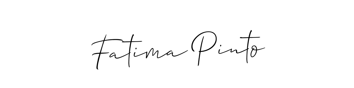 Make a short Fatima Pinto signature style. Manage your documents anywhere anytime using Allison_Script. Create and add eSignatures, submit forms, share and send files easily. Fatima Pinto signature style 2 images and pictures png