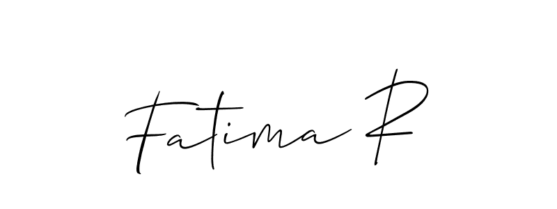 Make a short Fatima R signature style. Manage your documents anywhere anytime using Allison_Script. Create and add eSignatures, submit forms, share and send files easily. Fatima R signature style 2 images and pictures png