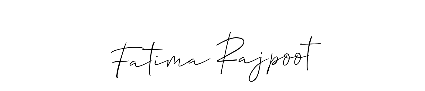Allison_Script is a professional signature style that is perfect for those who want to add a touch of class to their signature. It is also a great choice for those who want to make their signature more unique. Get Fatima Rajpoot name to fancy signature for free. Fatima Rajpoot signature style 2 images and pictures png