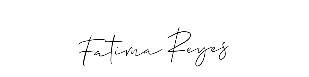 It looks lik you need a new signature style for name Fatima Reyes. Design unique handwritten (Allison_Script) signature with our free signature maker in just a few clicks. Fatima Reyes signature style 2 images and pictures png