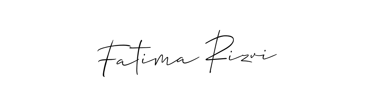 if you are searching for the best signature style for your name Fatima Rizvi. so please give up your signature search. here we have designed multiple signature styles  using Allison_Script. Fatima Rizvi signature style 2 images and pictures png