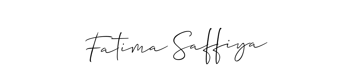 Create a beautiful signature design for name Fatima Saffiya. With this signature (Allison_Script) fonts, you can make a handwritten signature for free. Fatima Saffiya signature style 2 images and pictures png