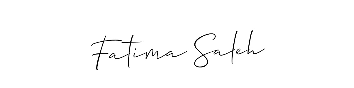 Create a beautiful signature design for name Fatima Saleh. With this signature (Allison_Script) fonts, you can make a handwritten signature for free. Fatima Saleh signature style 2 images and pictures png