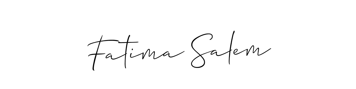 How to make Fatima Salem signature? Allison_Script is a professional autograph style. Create handwritten signature for Fatima Salem name. Fatima Salem signature style 2 images and pictures png
