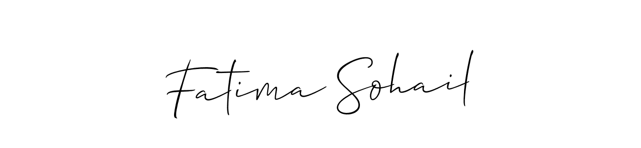 You should practise on your own different ways (Allison_Script) to write your name (Fatima Sohail) in signature. don't let someone else do it for you. Fatima Sohail signature style 2 images and pictures png