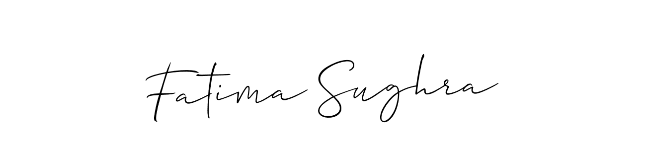 Design your own signature with our free online signature maker. With this signature software, you can create a handwritten (Allison_Script) signature for name Fatima Sughra. Fatima Sughra signature style 2 images and pictures png