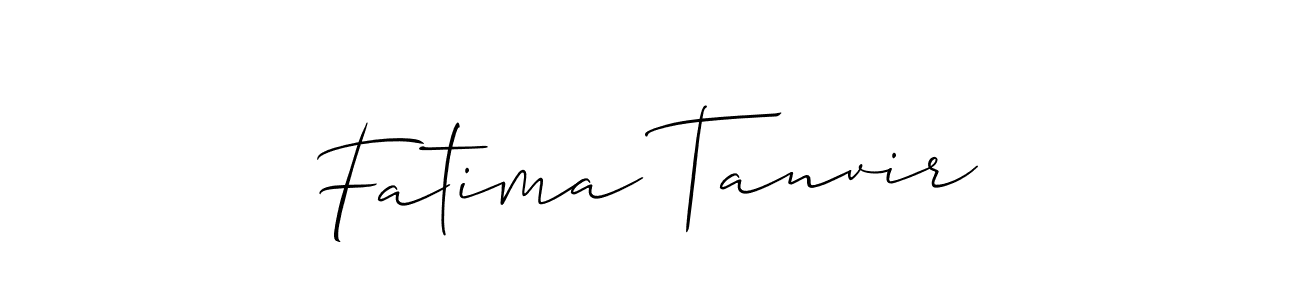 How to make Fatima Tanvir name signature. Use Allison_Script style for creating short signs online. This is the latest handwritten sign. Fatima Tanvir signature style 2 images and pictures png