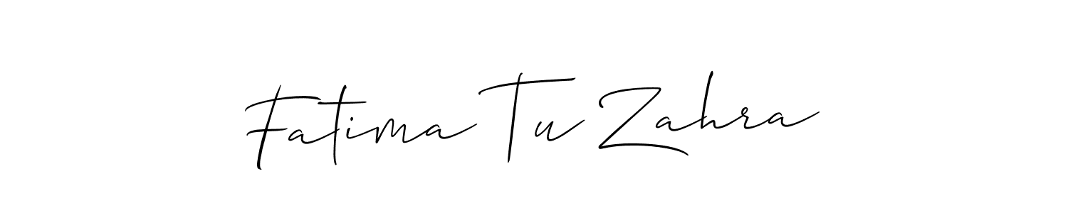 Similarly Allison_Script is the best handwritten signature design. Signature creator online .You can use it as an online autograph creator for name Fatima Tu Zahra. Fatima Tu Zahra signature style 2 images and pictures png