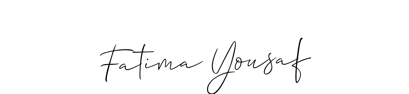 Create a beautiful signature design for name Fatima Yousaf. With this signature (Allison_Script) fonts, you can make a handwritten signature for free. Fatima Yousaf signature style 2 images and pictures png