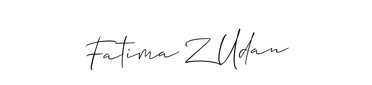 Once you've used our free online signature maker to create your best signature Allison_Script style, it's time to enjoy all of the benefits that Fatima Z Udan name signing documents. Fatima Z Udan signature style 2 images and pictures png