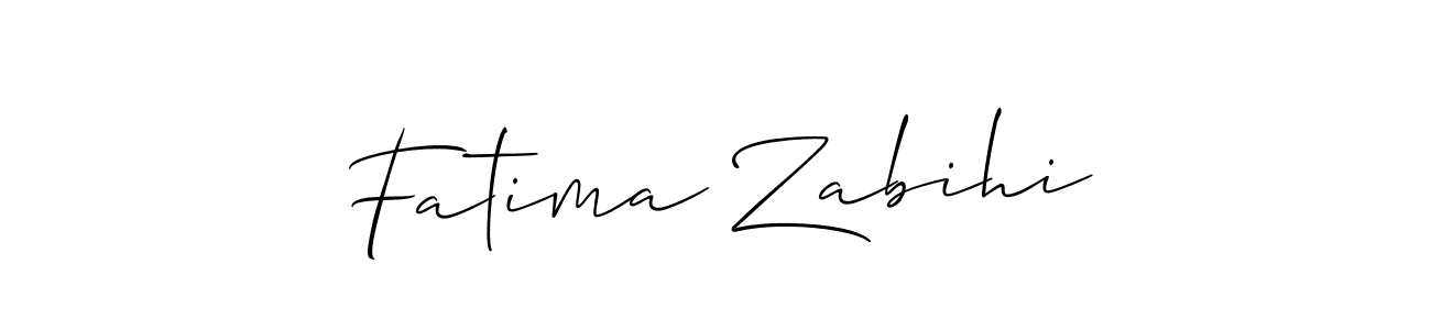 You should practise on your own different ways (Allison_Script) to write your name (Fatima Zabihi) in signature. don't let someone else do it for you. Fatima Zabihi signature style 2 images and pictures png