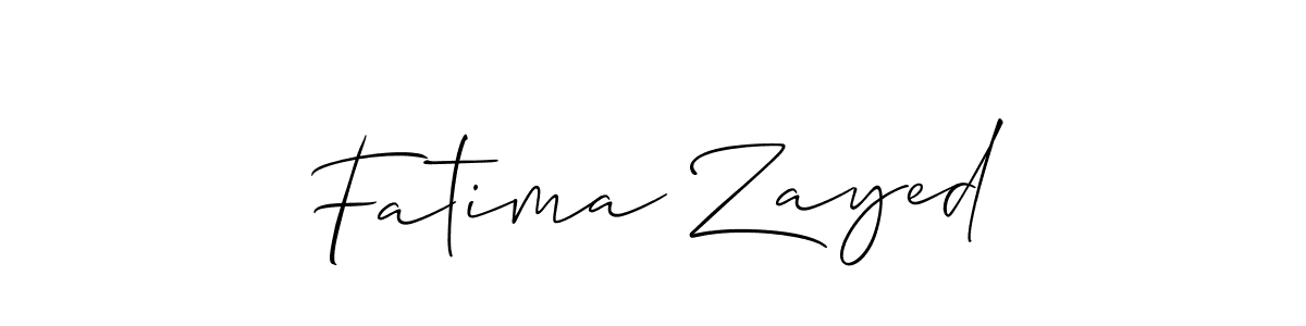 Design your own signature with our free online signature maker. With this signature software, you can create a handwritten (Allison_Script) signature for name Fatima Zayed. Fatima Zayed signature style 2 images and pictures png