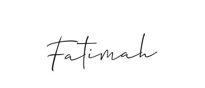 Use a signature maker to create a handwritten signature online. With this signature software, you can design (Allison_Script) your own signature for name Fatimah. Fatimah signature style 2 images and pictures png