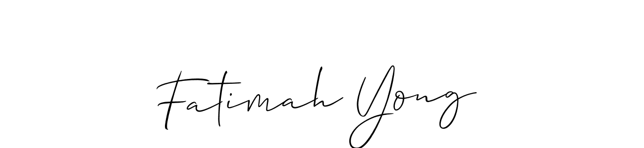 It looks lik you need a new signature style for name Fatimah Yong . Design unique handwritten (Allison_Script) signature with our free signature maker in just a few clicks. Fatimah Yong  signature style 2 images and pictures png