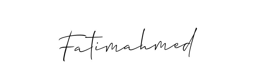 How to make Fatimahmed name signature. Use Allison_Script style for creating short signs online. This is the latest handwritten sign. Fatimahmed signature style 2 images and pictures png