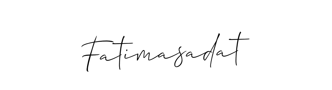 Create a beautiful signature design for name Fatimasadat. With this signature (Allison_Script) fonts, you can make a handwritten signature for free. Fatimasadat signature style 2 images and pictures png