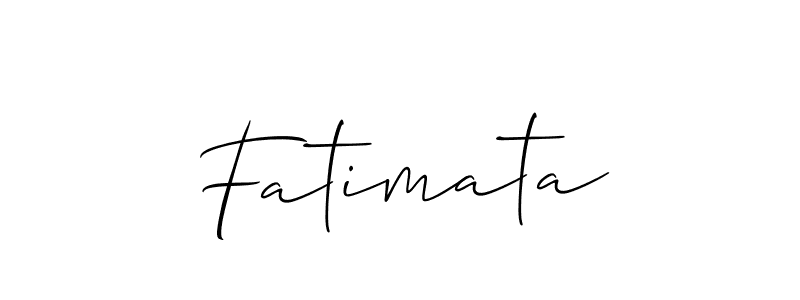 Make a beautiful signature design for name Fatimata. With this signature (Allison_Script) style, you can create a handwritten signature for free. Fatimata signature style 2 images and pictures png