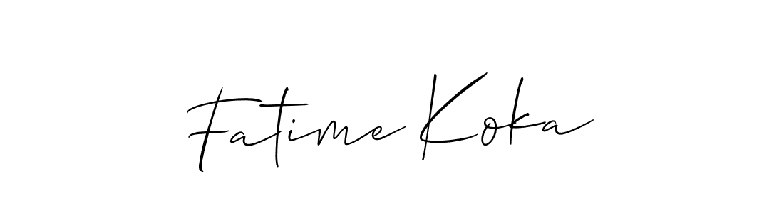 How to Draw Fatime Koka signature style? Allison_Script is a latest design signature styles for name Fatime Koka. Fatime Koka signature style 2 images and pictures png