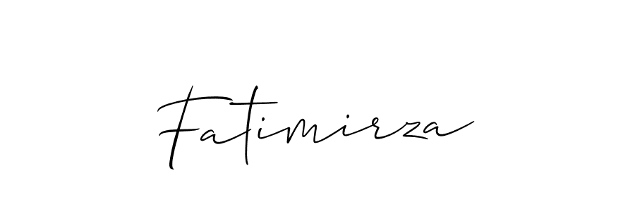 It looks lik you need a new signature style for name Fatimirza. Design unique handwritten (Allison_Script) signature with our free signature maker in just a few clicks. Fatimirza signature style 2 images and pictures png