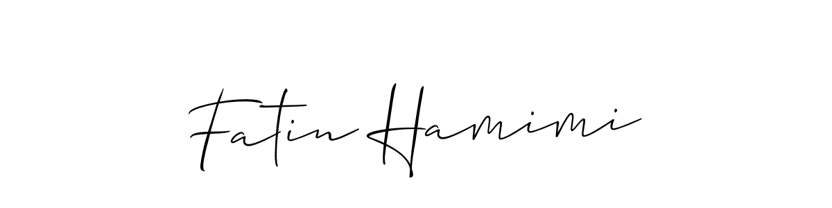 Make a short Fatin Hamimi signature style. Manage your documents anywhere anytime using Allison_Script. Create and add eSignatures, submit forms, share and send files easily. Fatin Hamimi signature style 2 images and pictures png