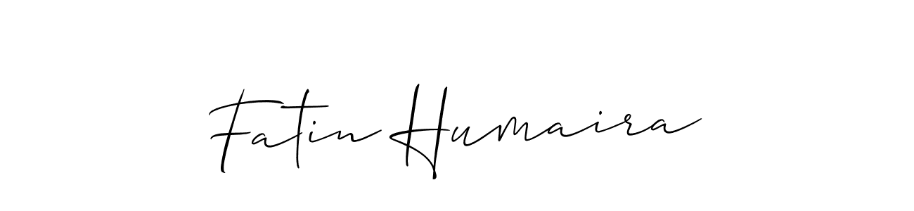 if you are searching for the best signature style for your name Fatin Humaira. so please give up your signature search. here we have designed multiple signature styles  using Allison_Script. Fatin Humaira signature style 2 images and pictures png