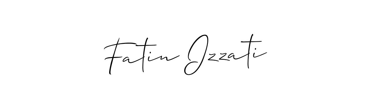 Fatin Izzati stylish signature style. Best Handwritten Sign (Allison_Script) for my name. Handwritten Signature Collection Ideas for my name Fatin Izzati. Fatin Izzati signature style 2 images and pictures png
