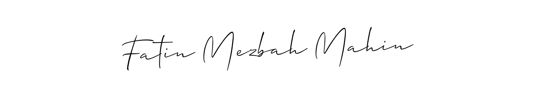 Design your own signature with our free online signature maker. With this signature software, you can create a handwritten (Allison_Script) signature for name Fatin Mezbah Mahin. Fatin Mezbah Mahin signature style 2 images and pictures png