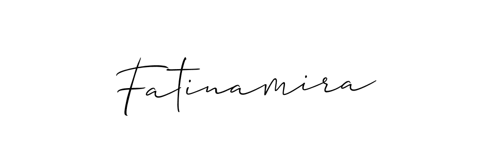 Design your own signature with our free online signature maker. With this signature software, you can create a handwritten (Allison_Script) signature for name Fatinamira. Fatinamira signature style 2 images and pictures png